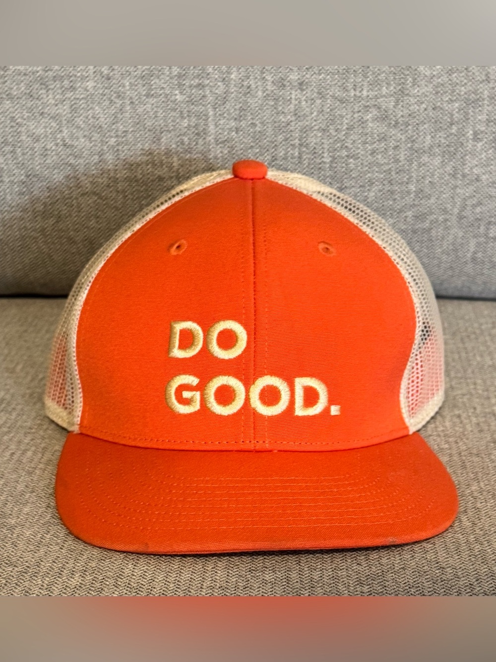 cotopaxi Orange and Cream Trucker Hat - "DO GOOD."